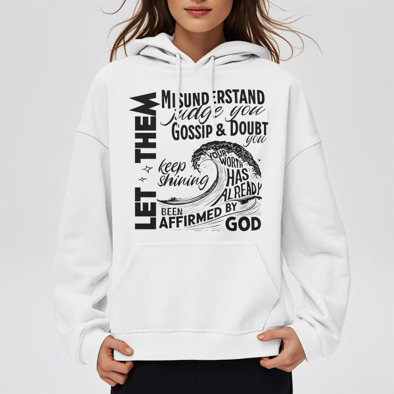 Christianartworkshop Modern Style Affirmed By God Fleece Lined Polyester Hoodie - image 13