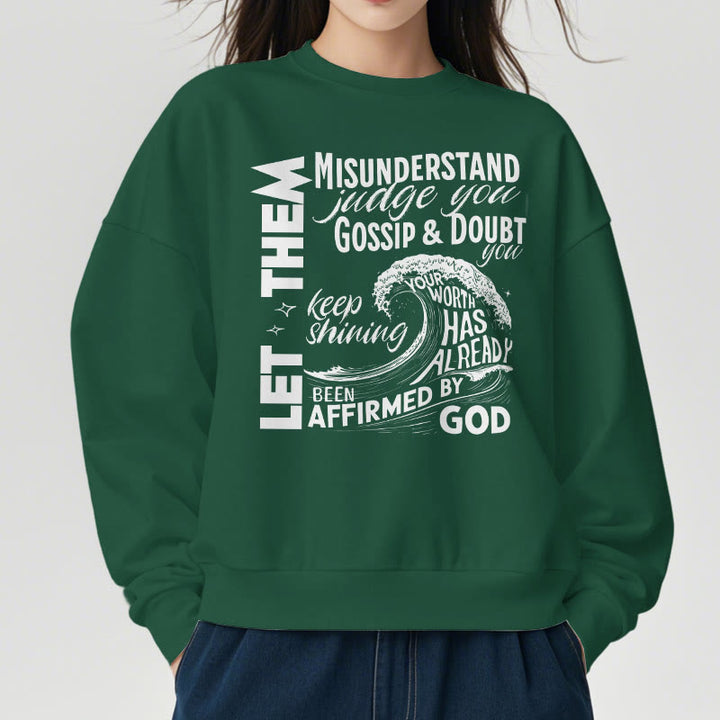 Christianartworkshop Modern Style Affirmed By God Fleece Lined Polyester Sweatshirt - image 23