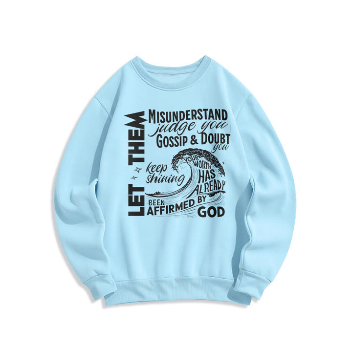 Christianartworkshop Modern Style Affirmed By God Fleece Lined Polyester Sweatshirt - Blue - 2XL - image 25