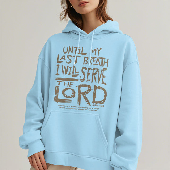 Christianartworkshop Quotation Style I Will Serve The Lord Fleece Lined Polyester Hoodie - image 21