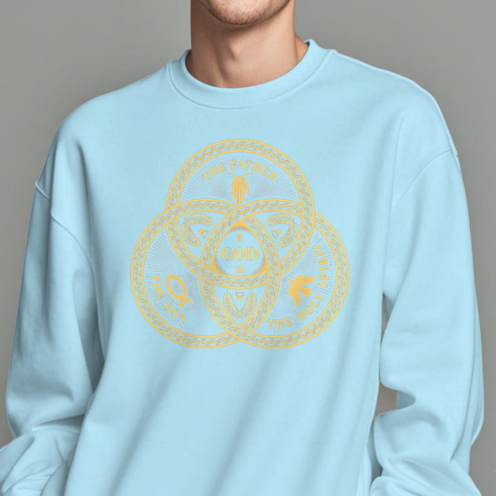 Christianartworkshop Classic Style Sacred Trinity Unity Fleece Lined Polyester Sweatshirt - image 28