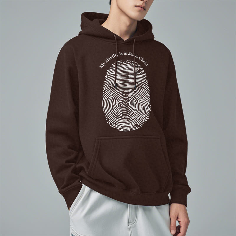 Christianartworkshop Classic Style My Identity Is In Jesus Christ Cross Fleece Lined Polyester Hoodie - image 17