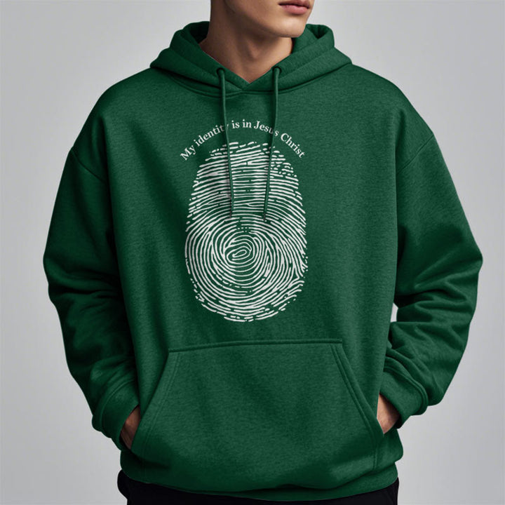 Christianartworkshop Classic Style My Identity Is In Jesus Christ Cross Fleece Lined Polyester Hoodie - image 22