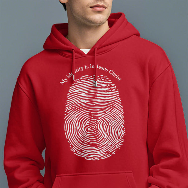 Christianartworkshop Classic Style My Identity Is In Jesus Christ Cross Fleece Lined Polyester Hoodie - image 38