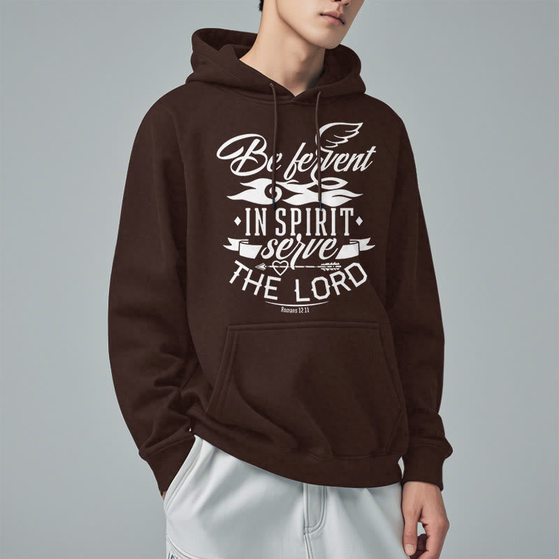 Christianartworkshop Modern Style Be Fervent In Spirit Fleece Lined Polyester Hoodie - image 17