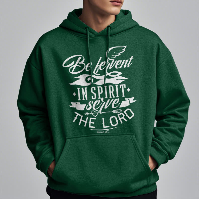 Christianartworkshop Modern Style Be Fervent In Spirit Fleece Lined Polyester Hoodie - image 23