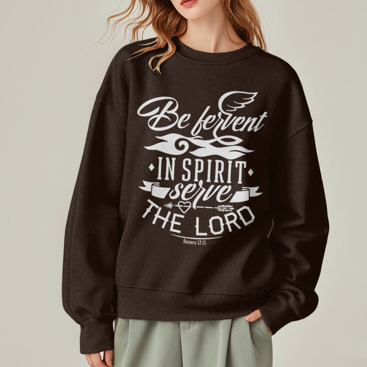 Christianartworkshop Modern Style Be Fervent In Spirit Fleece Lined Polyester Sweatshirt - image 17