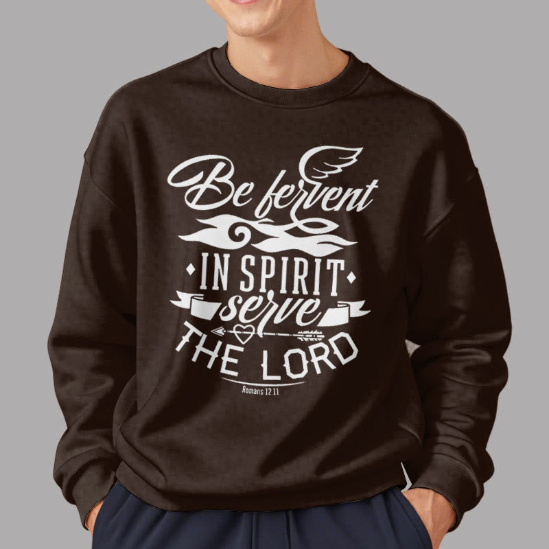 Christianartworkshop Modern Style Be Fervent In Spirit Fleece Lined Polyester Sweatshirt - image 18