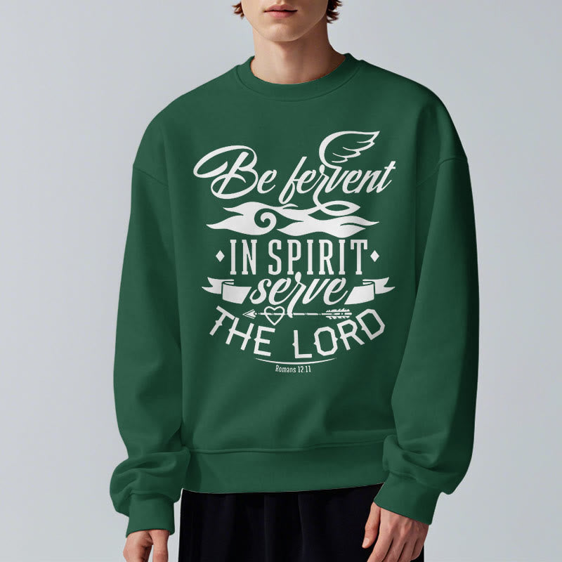 Christianartworkshop Modern Style Be Fervent In Spirit Fleece Lined Polyester Sweatshirt - image 23