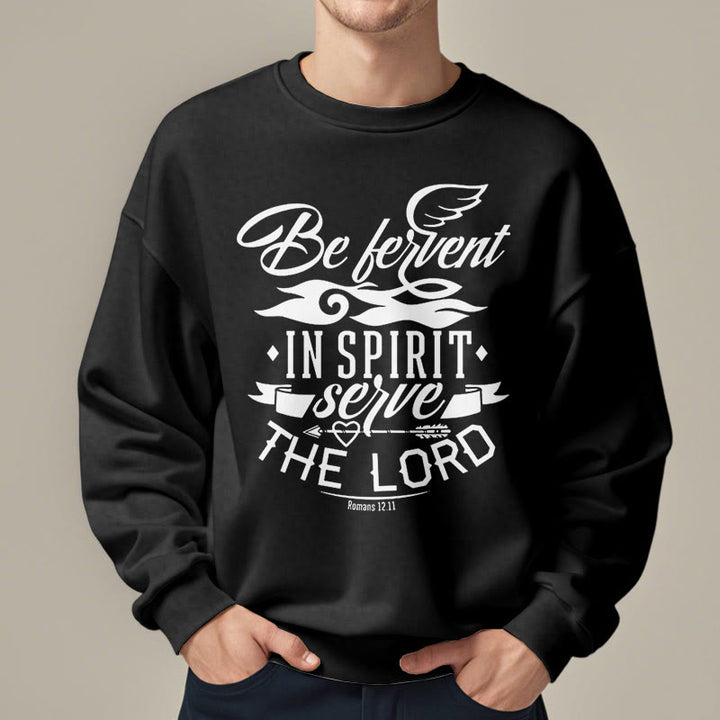 Christianartworkshop Modern Style Be Fervent In Spirit Fleece Lined Polyester Sweatshirt - image 7