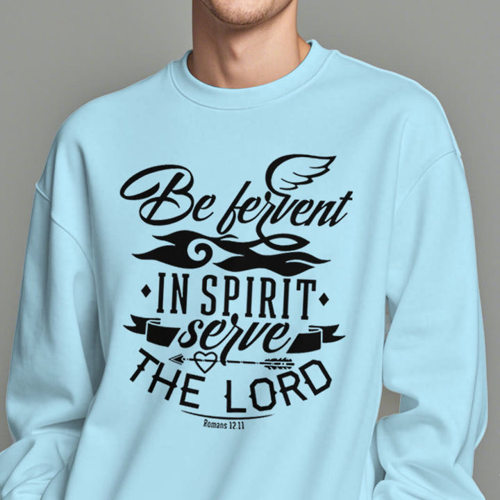 Christianartworkshop Modern Style Be Fervent In Spirit Fleece Lined Polyester Sweatshirt - image 28
