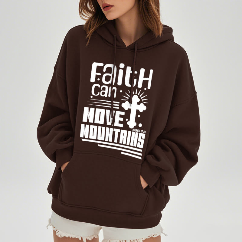Christianartworkshop Modern Style Faith Can Move Mountains Fleece Lined Polyester Hoodie - image 18