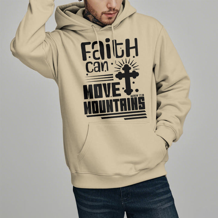 Christianartworkshop Modern Style Faith Can Move Mountains Fleece Lined Polyester Hoodie - image 13