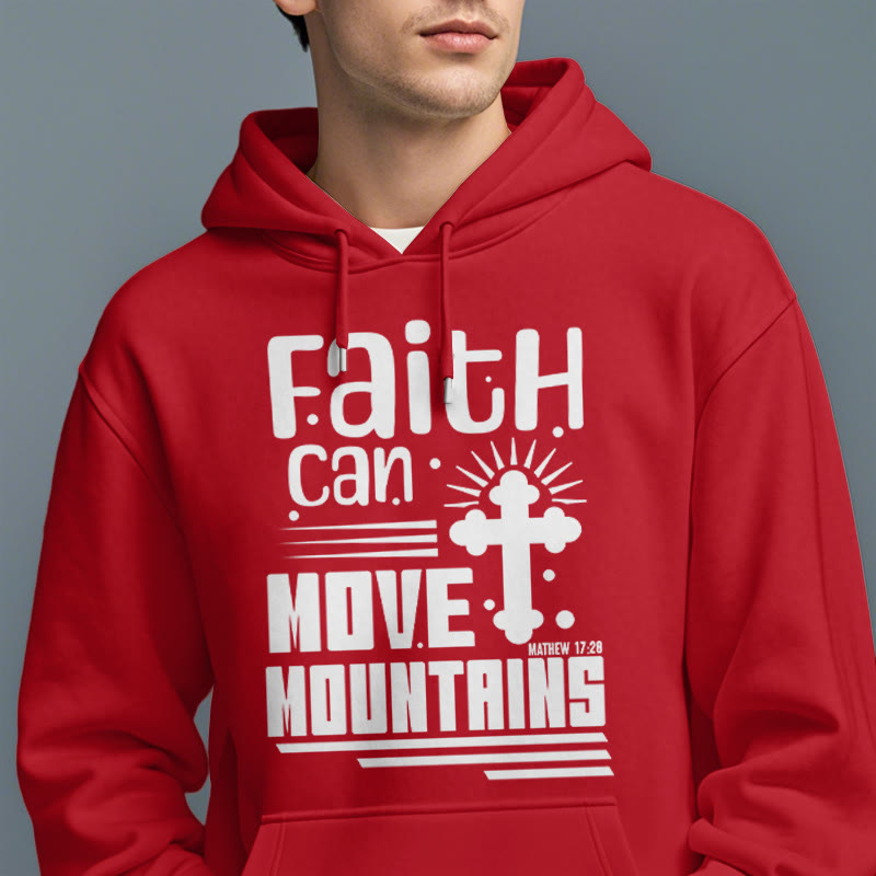 Christianartworkshop Modern Style Faith Can Move Mountains Fleece Lined Polyester Hoodie - image 38