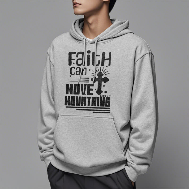 Christianartworkshop Modern Style Faith Can Move Mountains Fleece Lined Polyester Hoodie - image 33