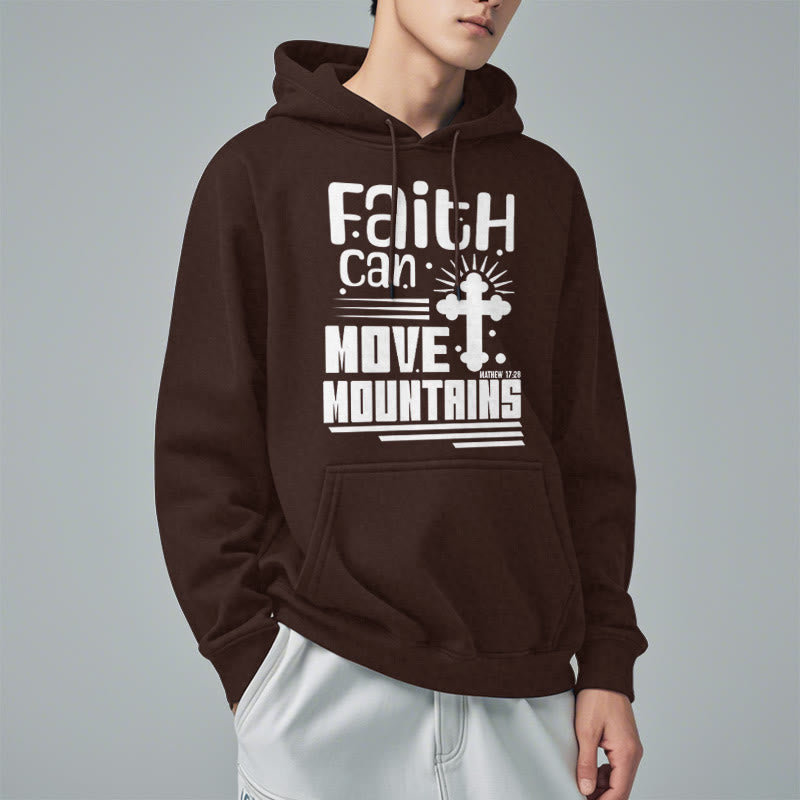 Christianartworkshop Modern Style Faith Can Move Mountains Fleece Lined Polyester Hoodie - image 17