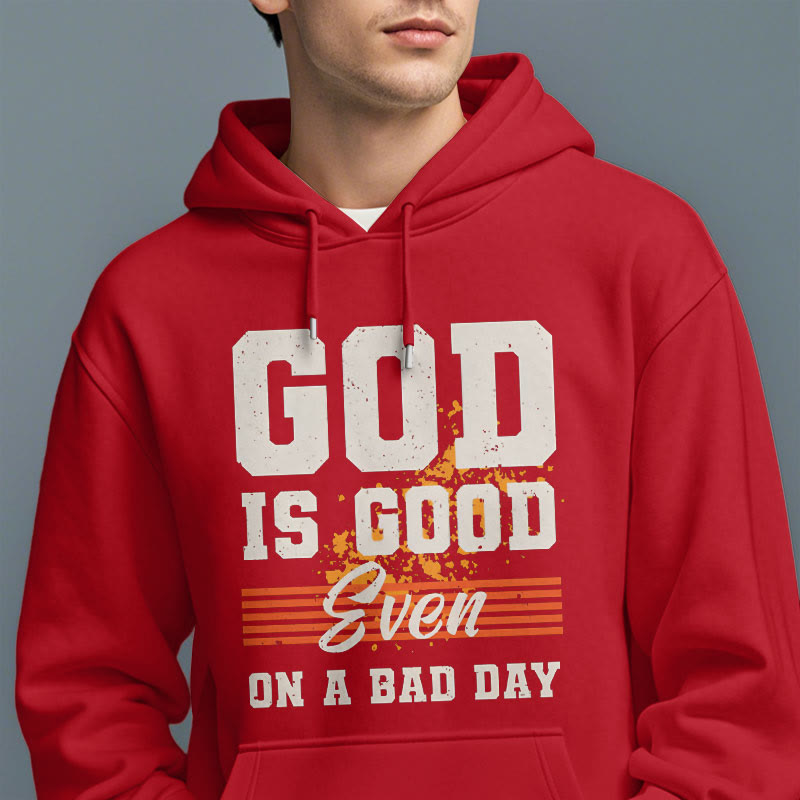Christianartworkshop Classic Style God Is Good Even On A Bad Day Fleece Lined Polyester Hoodie - image 38