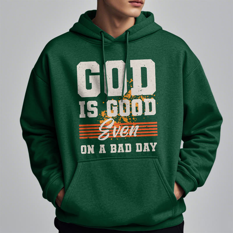 Christianartworkshop Classic Style God Is Good Even On A Bad Day Fleece Lined Polyester Hoodie - image 22