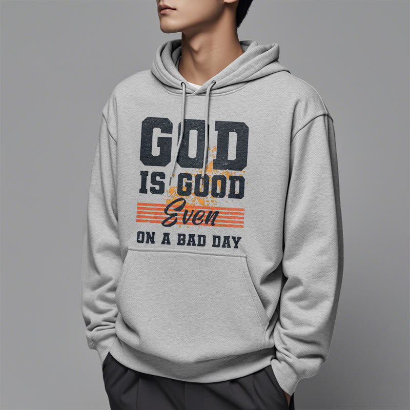 Christianartworkshop Classic Style God Is Good Even On A Bad Day Fleece Lined Polyester Hoodie - image 33