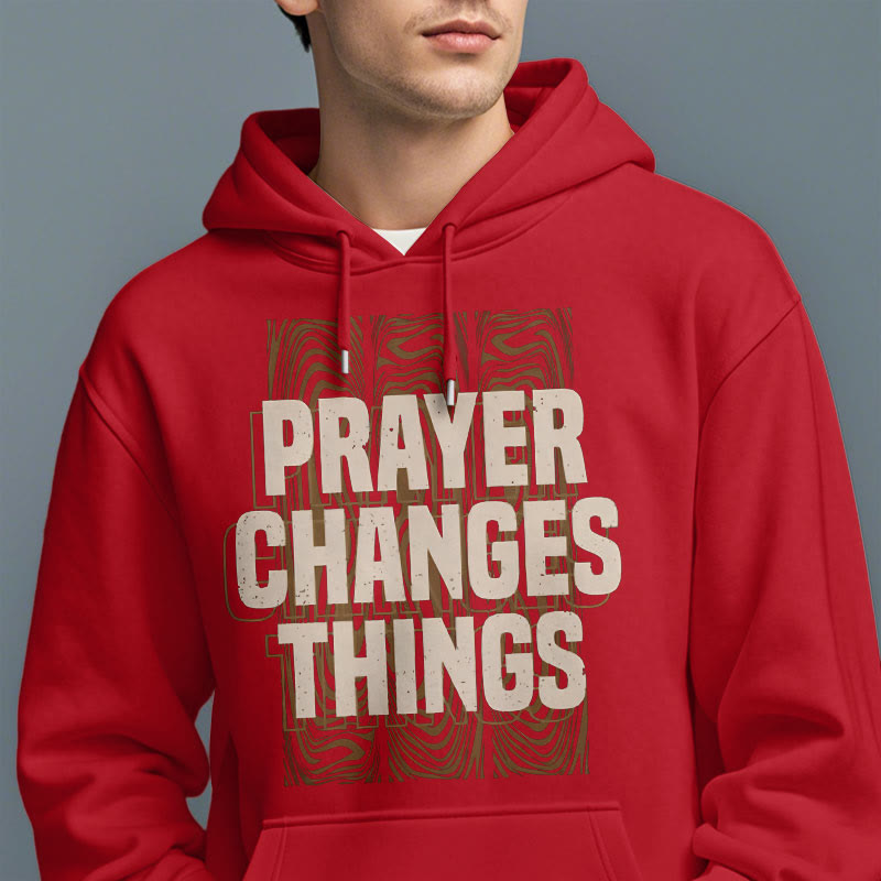 Christianartworkshop Modern Style Prayer Changes Things Fleece Lined Polyester Hoodie - image 38