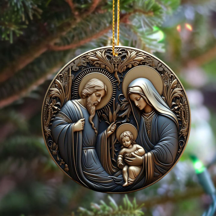 Christianartworkshop Retro Style Nativity Christmas Blessing Hanging Ornaments A - image 4