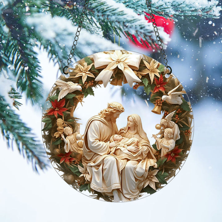 Christianartworkshop Sculptural Realism Style Holy Family Christmas Parasite Hanging Ornaments - image 5