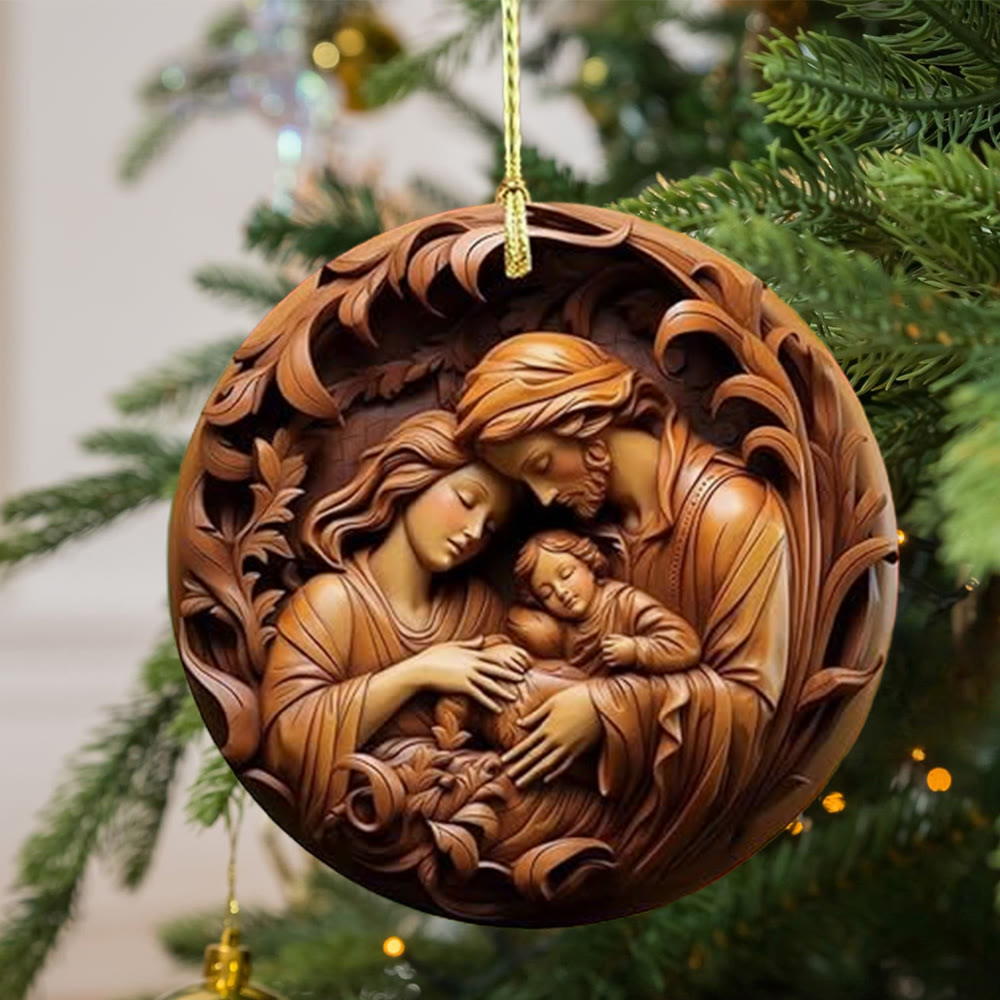 Christianartworkshop Retro Style Nativity Christmas Hanging Ornaments A - image 3