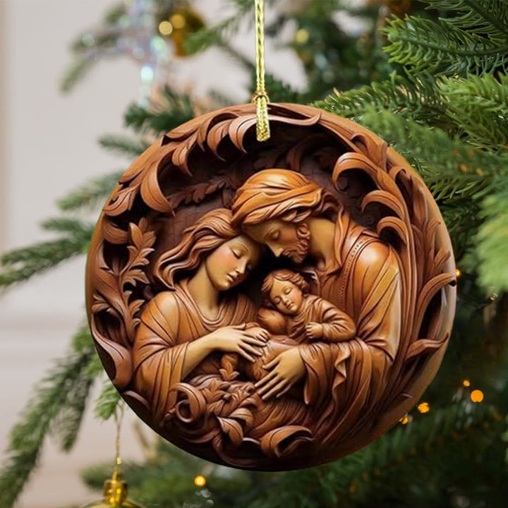 Christianartworkshop Retro Style Nativity Christmas Hanging Ornaments A - image 3