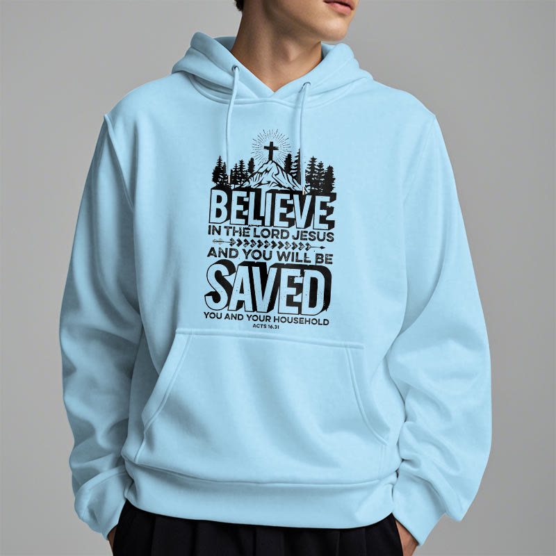 Christianartworkshop Modern Style Believe In The Jesus Lord Fleece Lined Polyester Hoodie - image 27