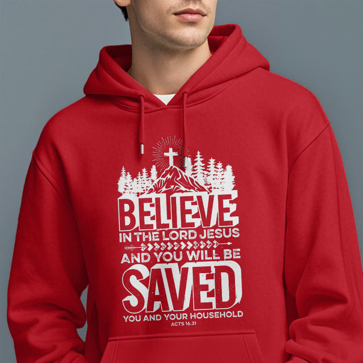 Christianartworkshop Modern Style Believe In The Jesus Lord Fleece Lined Polyester Hoodie - image 38
