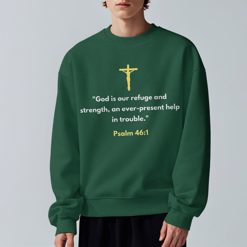 Christianartworkshop Classic Style God Is Our Refuge And Strength Fleece Lined Polyester Sweatshirt - image 22