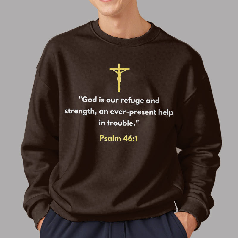 Christianartworkshop Classic Style God Is Our Refuge And Strength Fleece Lined Polyester Sweatshirt - image 18