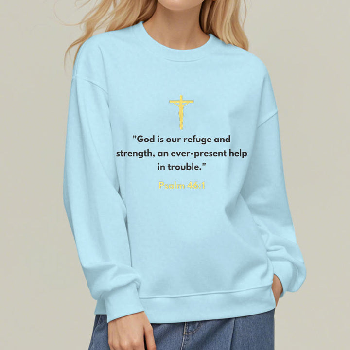 Christianartworkshop Classic Style God Is Our Refuge And Strength Fleece Lined Polyester Sweatshirt - image 27
