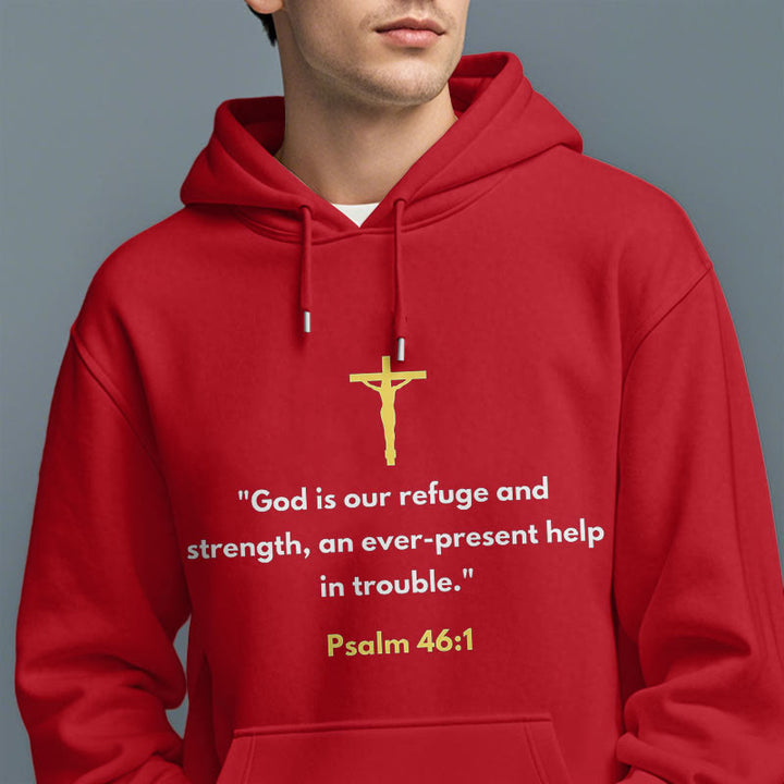 Christianartworkshop Classic Style God Is Our Refuge And Strength Fleece Lined Polyester Hoodie - image 37