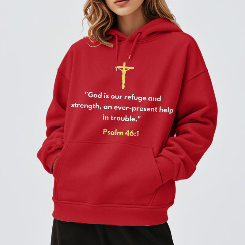 Christianartworkshop Classic Style God Is Our Refuge And Strength Fleece Lined Polyester Hoodie - image 38