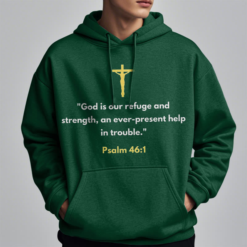 Christianartworkshop Classic Style God Is Our Refuge And Strength Fleece Lined Polyester Hoodie - image 23