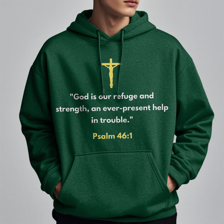 Christianartworkshop Classic Style God Is Our Refuge And Strength Fleece Lined Polyester Hoodie - image 23