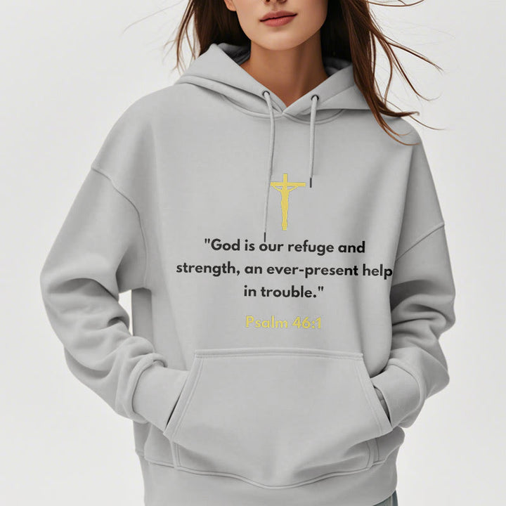 Christianartworkshop Classic Style God Is Our Refuge And Strength Fleece Lined Polyester Hoodie - image 33
