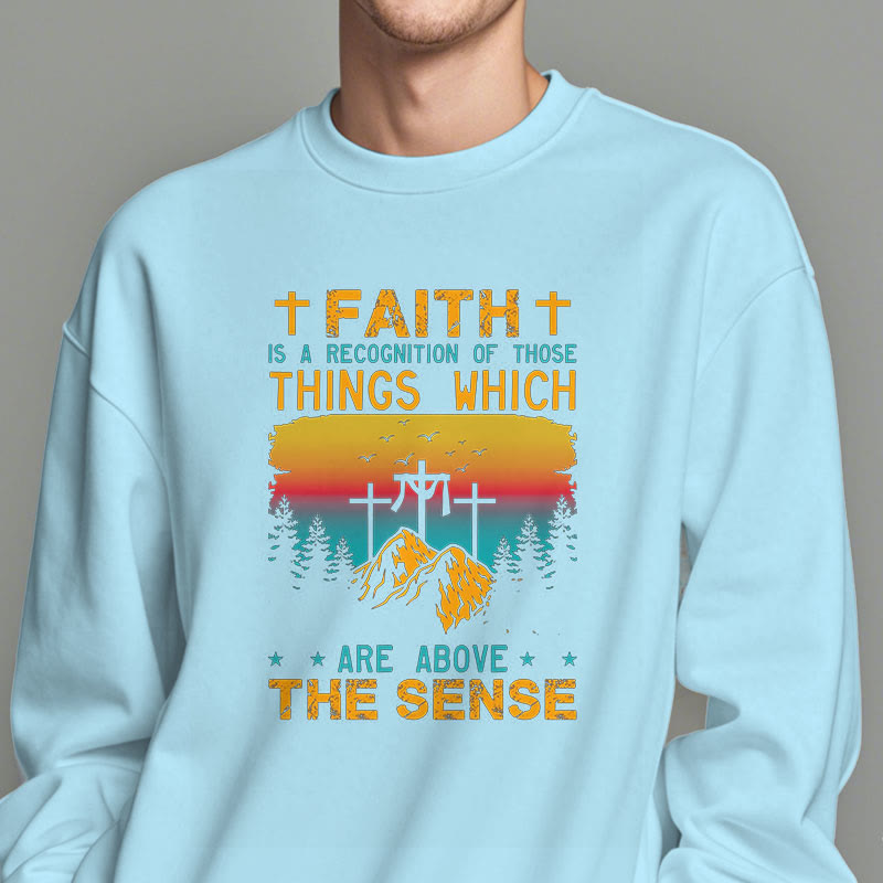 Christianartworkshop Colored Style Faith Is A Recognition Fleece Lined Polyester Sweatshirt - image 1