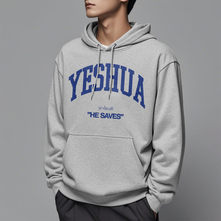 Christianartworkshop Classic Style Yeshua He Saves Fleece Lined Polyester Hoodie - image 7