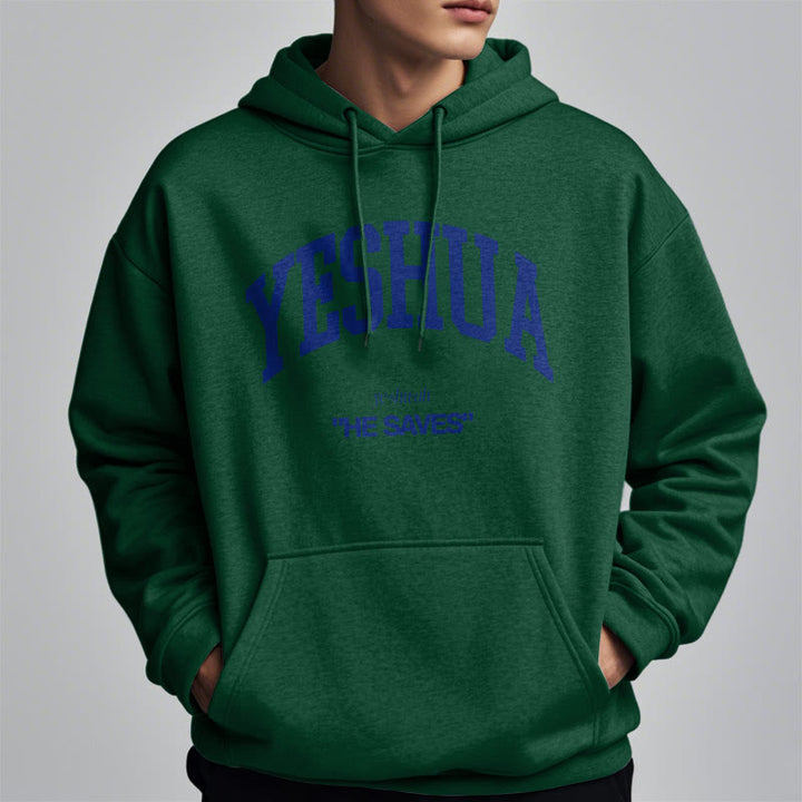 Christianartworkshop Classic Style Yeshua He Saves Fleece Lined Polyester Hoodie - image 27