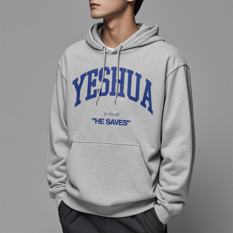 Christianartworkshop Classic Style Yeshua He Saves Fleece Lined Polyester Hoodie - image 7