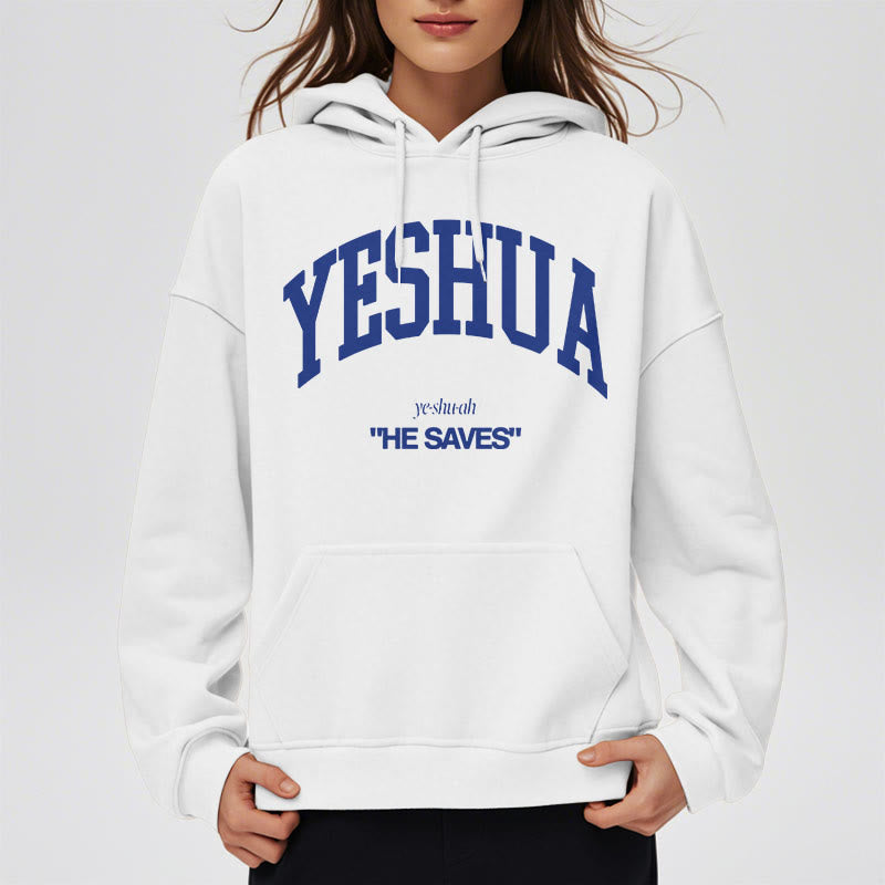 Christianartworkshop Classic Style Yeshua He Saves Fleece Lined Polyester Hoodie - image 13