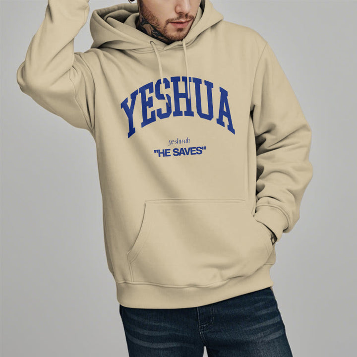 Christianartworkshop Classic Style Yeshua He Saves Fleece Lined Polyester Hoodie - image 17