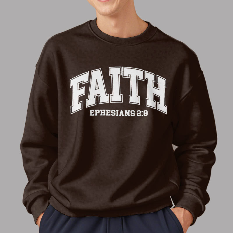 Christianartworkshop Modern Style Faith Ephesians 2 : 8 Fleece Lined Polyester Sweatshirt - image 23