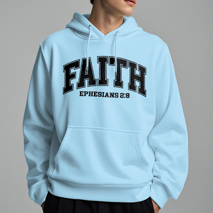 Christianartworkshop Modern Style Faith Ephesians 2 : 8 Fleece Lined Polyester Hoodie - image 32