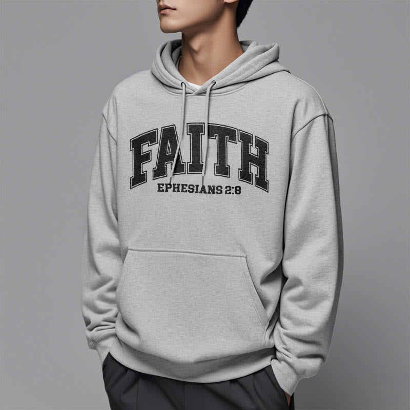 Christianartworkshop Modern Style Faith Ephesians 2 : 8 Fleece Lined Polyester Hoodie - image 38
