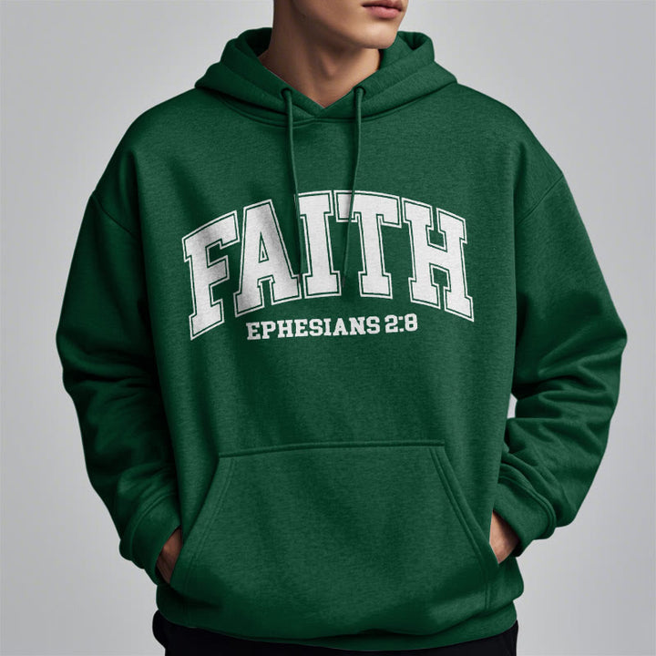 Christianartworkshop Modern Style Faith Ephesians 2 : 8 Fleece Lined Polyester Hoodie - image 27