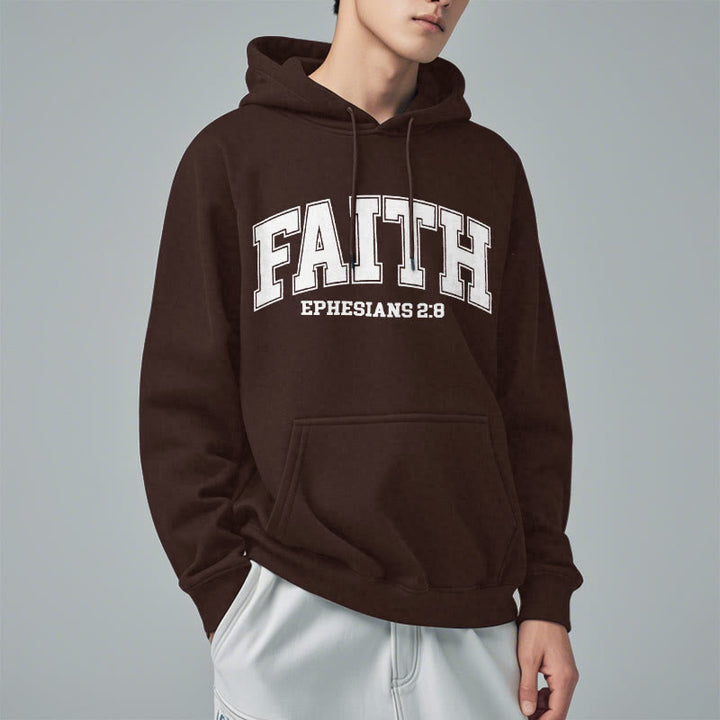 Christianartworkshop Modern Style Faith Ephesians 2 : 8 Fleece Lined Polyester Hoodie - image 23