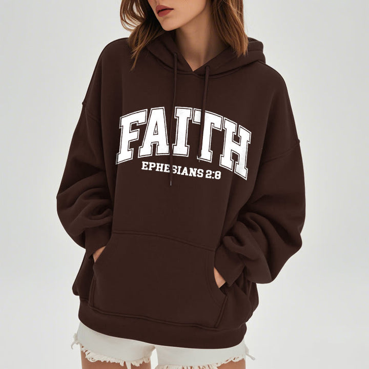 Christianartworkshop Modern Style Faith Ephesians 2 : 8 Fleece Lined Polyester Hoodie - image 22